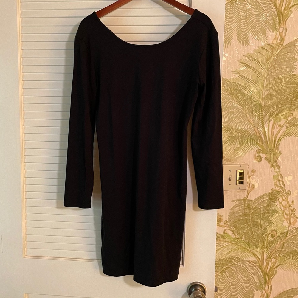 NWT Amour Vert black midi dress. Never worn!